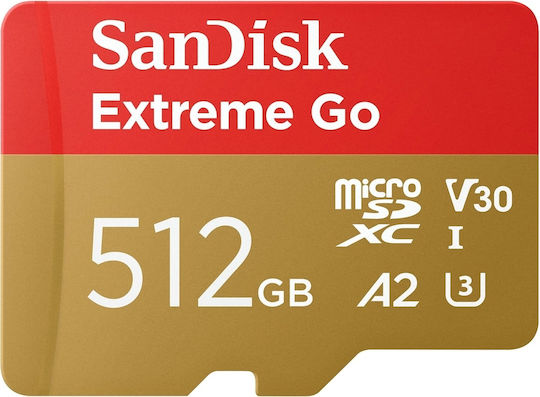 Sandisk Extreme SDXC 512GB U3 V30 με αντάπτορα