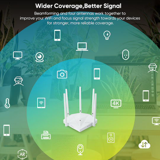 EDUP AX3000 Безжичен Рутер Wi‑Fi 6 с 3 Gigabit Порта