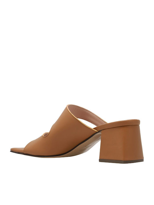 Damen Sandalen aus Leder Tabac Braun Virgina