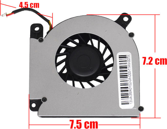 Laptop Fan CPU Cooling Fan Acer Aspire 3690 5610 5610z 5630 5650 5680 Extensa 5510z Travelmate 2490 2491 23.tayv5.001 Ab7505hb-hb3 Ab7505hx-hb3 3pin Code 81769