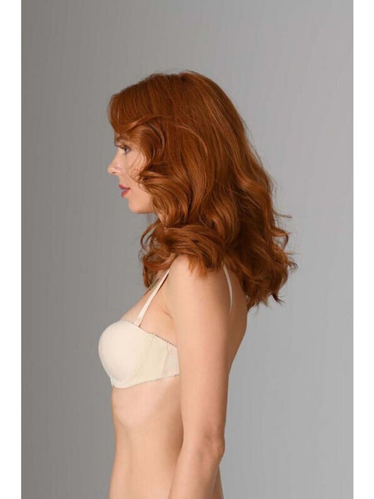 Beige Büstenhalter mit Bügel