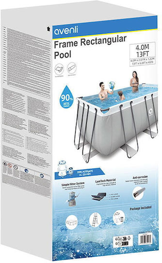 Jilong Schwimmbecken mit Metallic-Rahmen 400x207x122cm