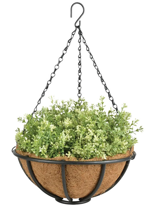 Esschert Design Hanging Metal Plant Pot Green