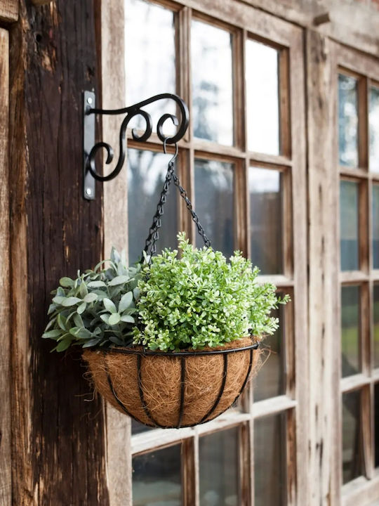 Esschert Design Hanging Metal Plant Pot Green