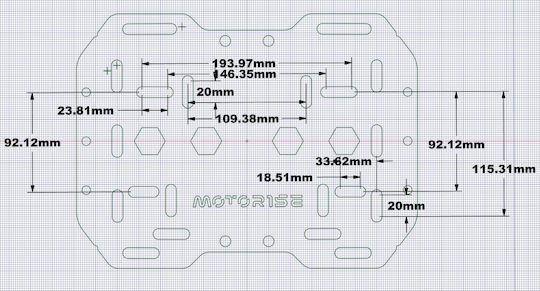 Motorise Motorrad-Gepäckträger Universal