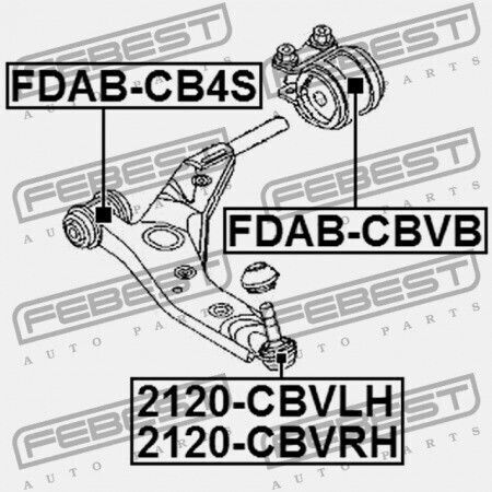 Front Lower Bolt Ford Kuga Cbv 2008-2012 Eu 1723324