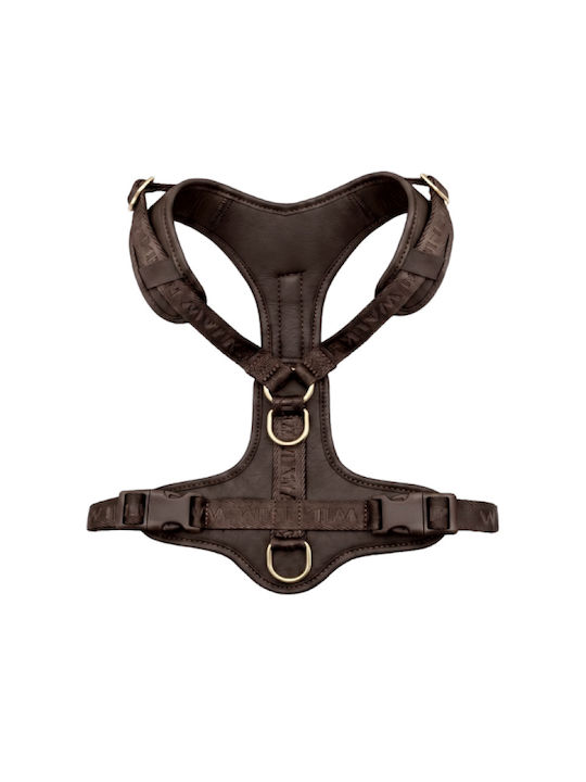 William Walker Leather Dog Harness Plain Premium Brown Y-Harness Soft Leather Small 46-63cm