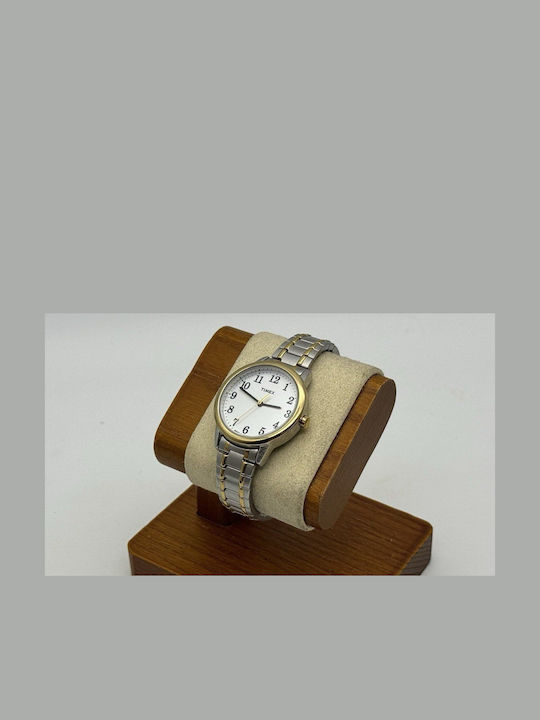 Timex Γυναικείο Ρολόι 30mm Μπαταρίας με Ασημί Μεταλλικό Μπρασελέ