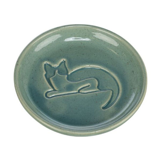 Trixie Keramik Futterautomat für Katze 150ml 14,5cm in Grün Farbe