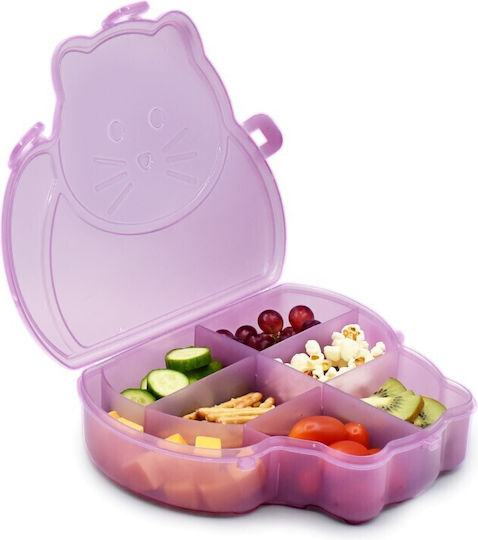 Melii Snackle Cat Cutie De Prânz Pentru Copii Din Plastic Tematică Dinozauri 1.115 Litri