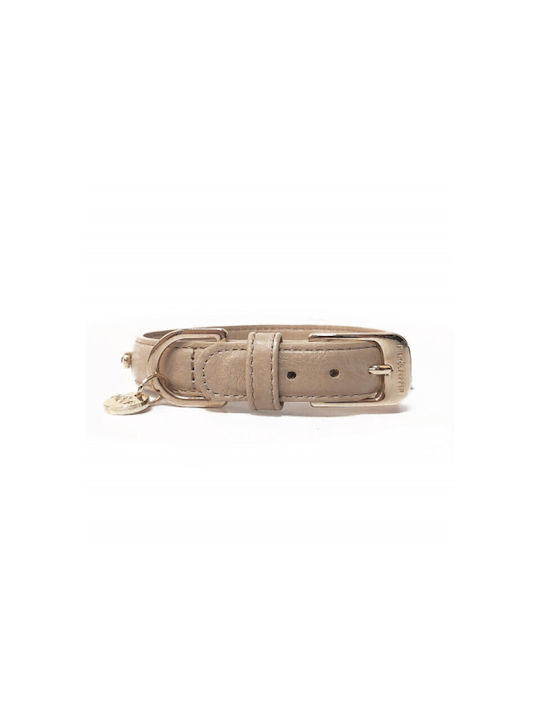 Milk & Pepper Кожено Ошийник За Куче Trafalgar Бежов S40 31-35см 2см