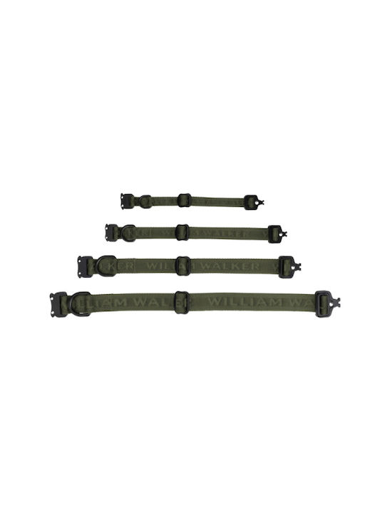William Walker Dog Collar Jacquard Nylon Forest Green Light & Vegan XxSmall XSmall 22-32cm