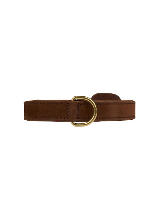 William Walker Аδιάβροхо Кожено Ошийник За Куче Nubuck Кафяв Heritage Collection XL 50см