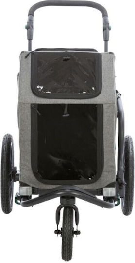 Trixie Waterproof Bicycle Trailer for Dog Transport up to 45kg Grey Length 80cm