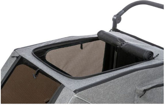 Trixie Waterproof Bicycle Trailer for Dog Transport up to 45kg Grey Length 80cm