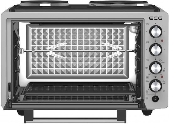 ECG Cuptor electric 37lt cu 2 plite și aer argintiu