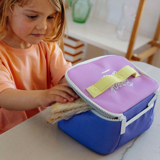 Hello Hossy Schulische Isolierte Kinder Lunchtasche Handtasche Lila 20,5cm