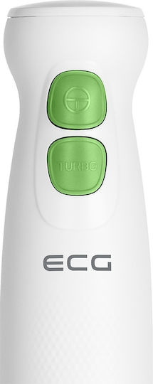 ECG Blender de mână cu tijă din plastic 400W alb