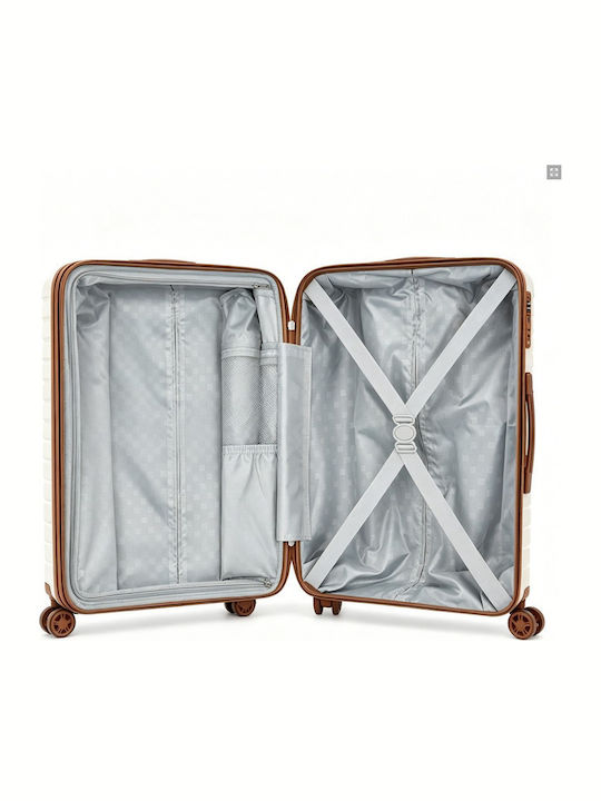Miss Lulu Suitcases Hard Pink And Brown