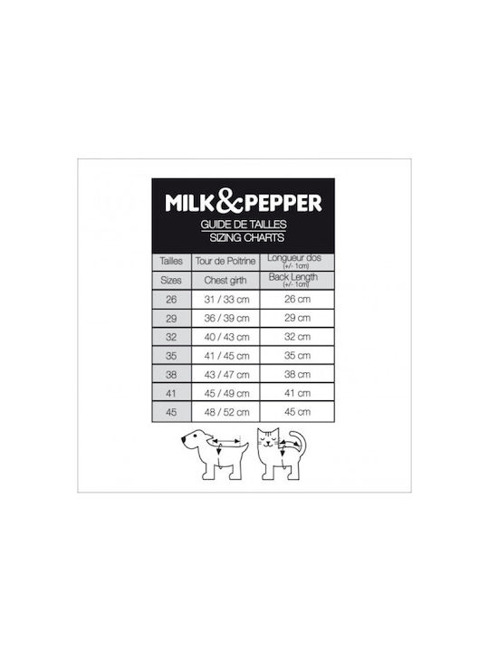 Milk & Pepper Риза За Куче Велюр Flavie Синя 38