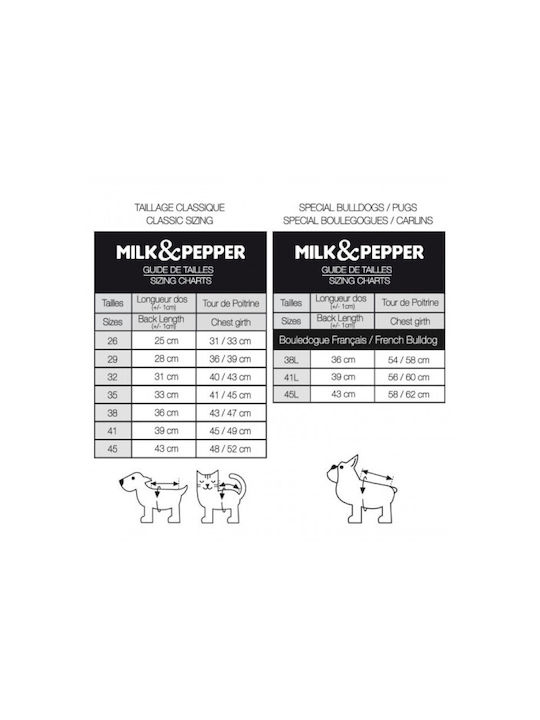 Milk & Pepper Hundeshirt mit Kapuze Oscar Grau 35l