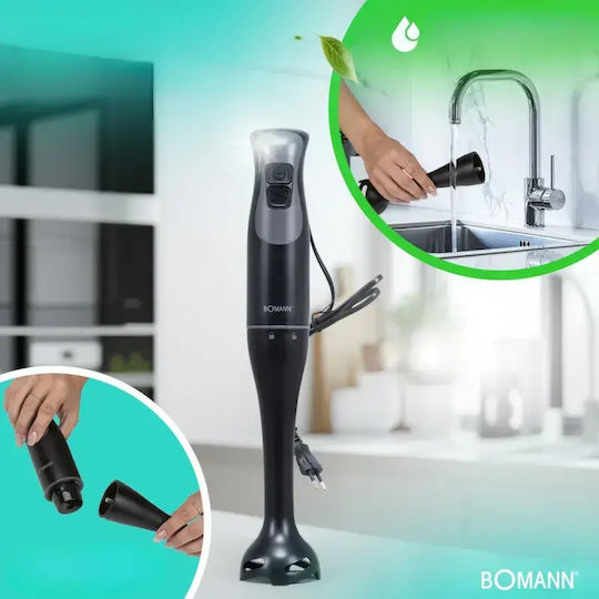 Bomann Ραβδομπλέντερ με Πλαστική Ράβδο 350W Μαύρο