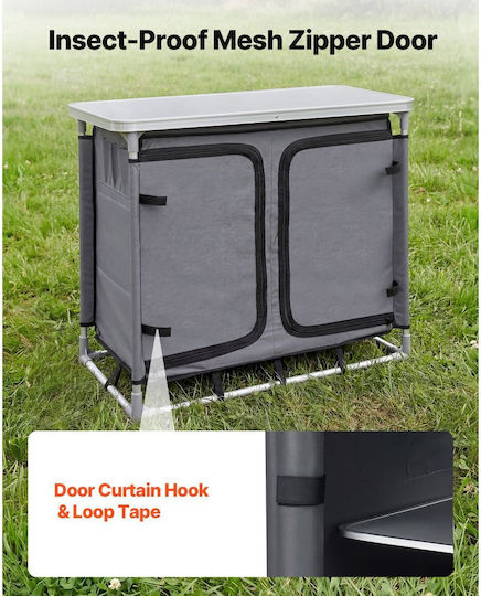 Vevor Aluminum Wardrobe for Camping Foldable 96x48x79cm