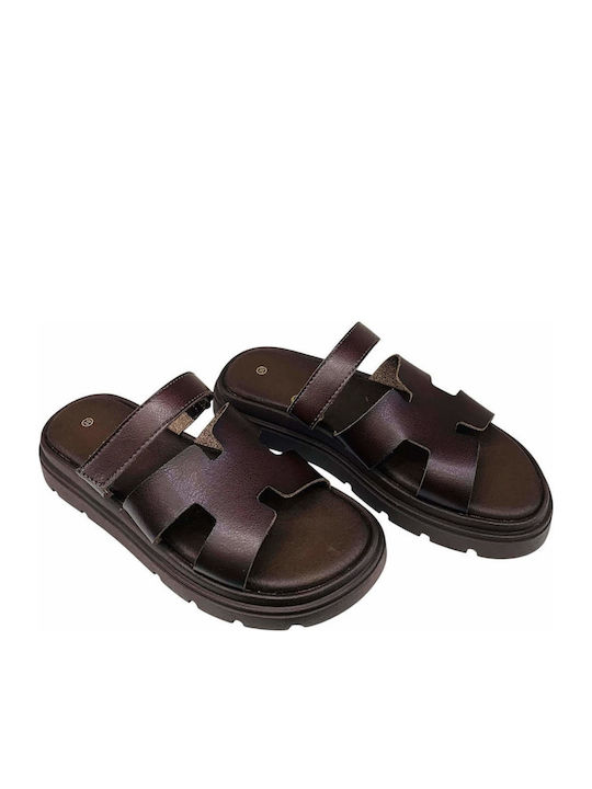 Women's Flat Sandals Flatforms Brown