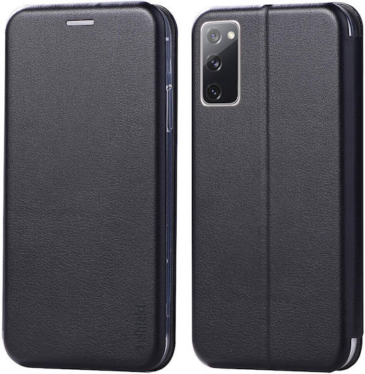 Book Piele artificială / Silicon Negru (Galaxy S20 FE)