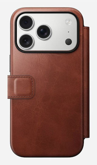 Nomad Modern Leather Brown Back Cover for iPhone 17 Pro