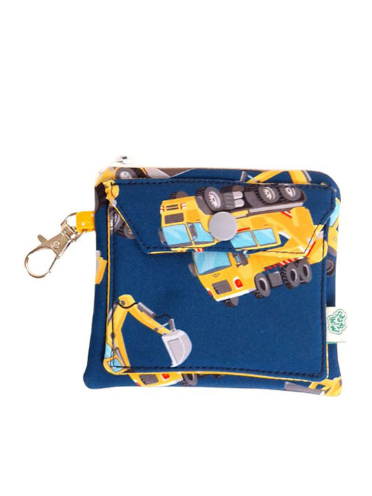 TS Collection Kids Coin Wallet with Blue Zipper TS Collection Kids Coin Wallet with Blue Zipper