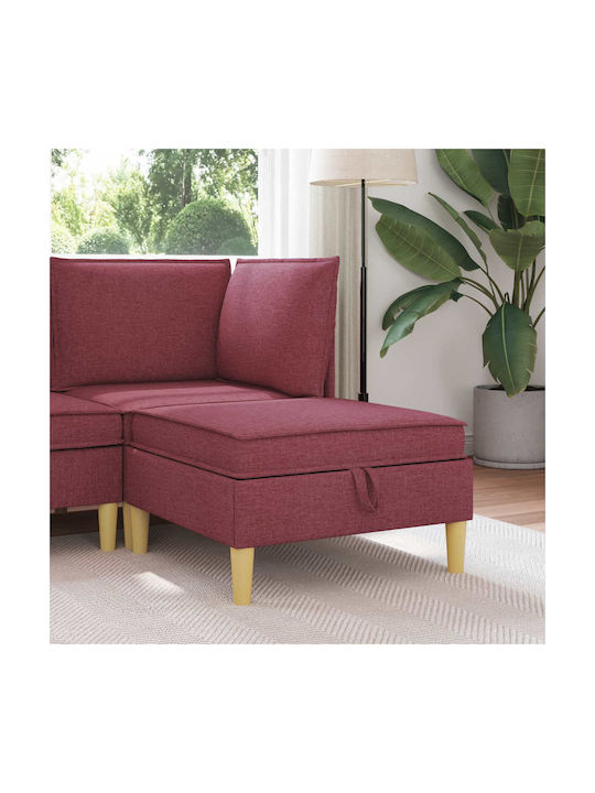 Fußhocker Mit Stauraum Gepolstert Mit Stoff Rosa