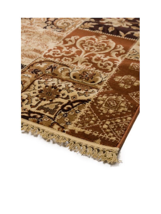 Viokarpet Amal 3331 Rectangular Brown-Black Rug 67x140cm