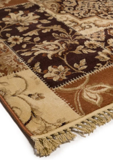 Viokarpet Amal 3331 Rectangular Brown-Black Rug 67x140cm