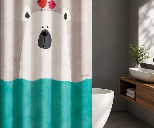 Saint Clair Baby Kids Des 302 Fabric Shower Curtain 180x200cm Multicolour 1728030217008