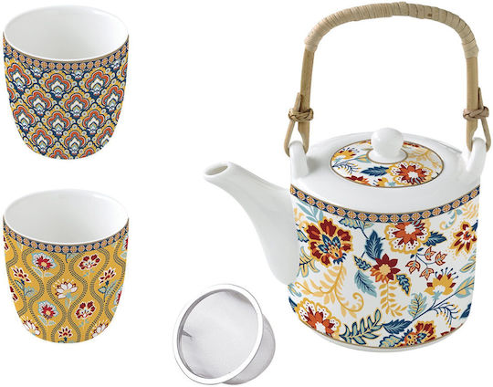 Marva Set De Ceai Din Porțelan 600ml 3 Bucăți Marva Set De Ceai Din Porțelan 600ml 3 Bucăți