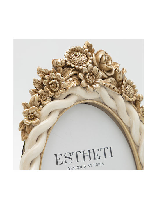Plastic Photo Frame with Gold Frame