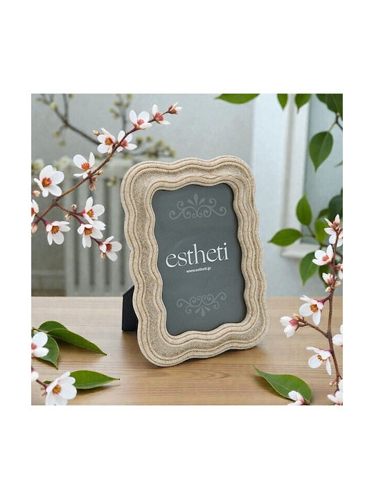 Estheti Home Κορνιζα 10x15 Εφε Αμμοπετρας Πολυρεζιν Κρεμ 14.5x2x19.5εκ 815-00054