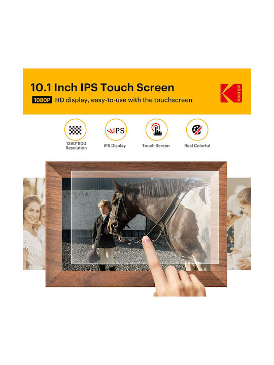 Kodak Cf102p Wall-mounted Wooden Photo Frame with Brown Frame