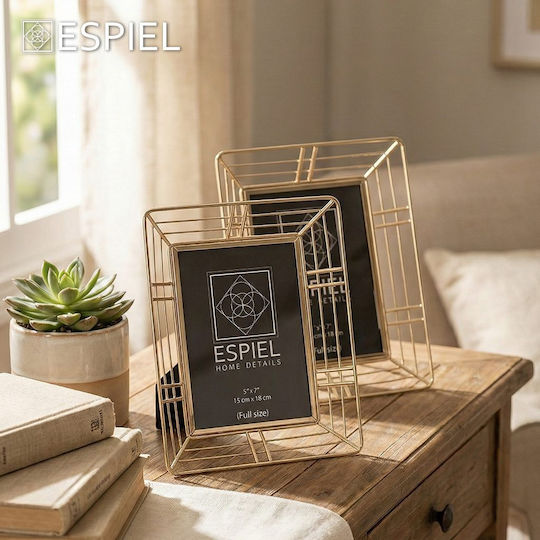 Espiel Κορνίζα Μεταλλική με Χρυσό Πλαίσιο