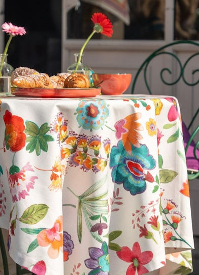 Tessitura Toscana Telerie Cotton Tablecloth Carel Green 170x170cm