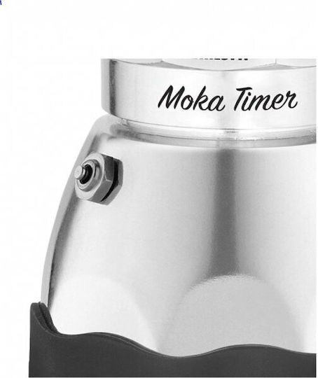 Bialetti Moka Timer Електрическо Кафеварка За Еспресо 6 Чаши 356W Inox Сребрист