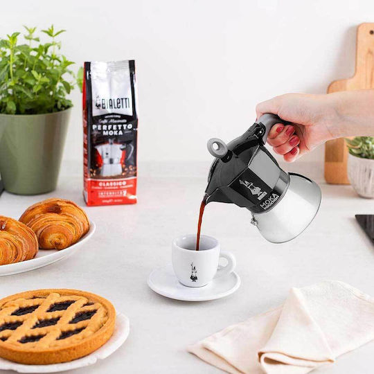 Bialetti Moka Induction Кафеварка За Еспресо 2 Чаши Черна