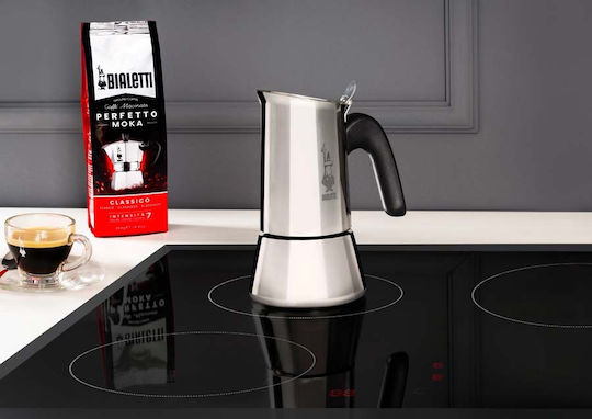 Bialetti New Venus Induction Stovetop Espresso Pot 10 Cups Silver