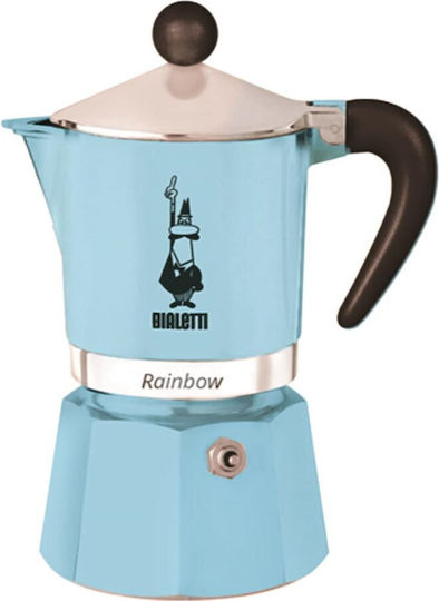 Bialetti Rainbow Μπρίκι Espresso 6cups Μπλε