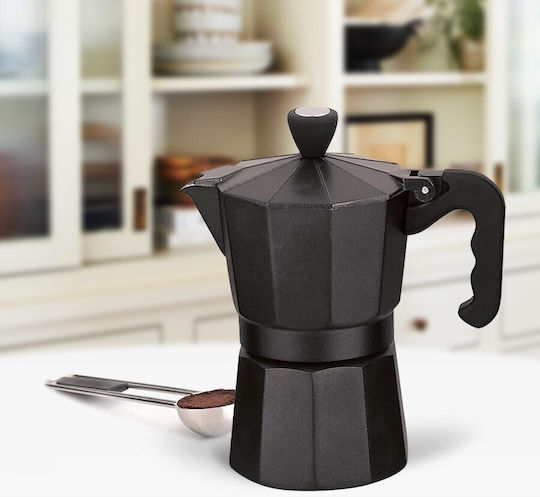 Maestro Mr-1666-3 Cafetieră Espresso 3 Cești Neagră