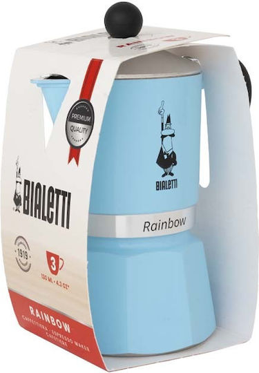 Bialetti Rainbow Μπρίκι Espresso 6cups Μπλε