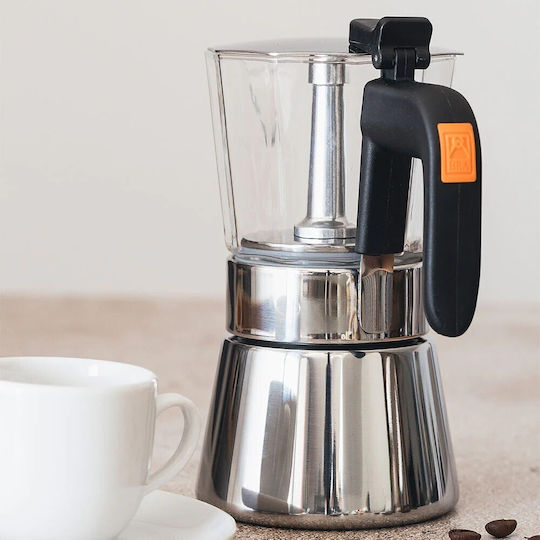 Bra Ηλεκτρικό Μπρίκι Espresso 6cups Inox Καφέ