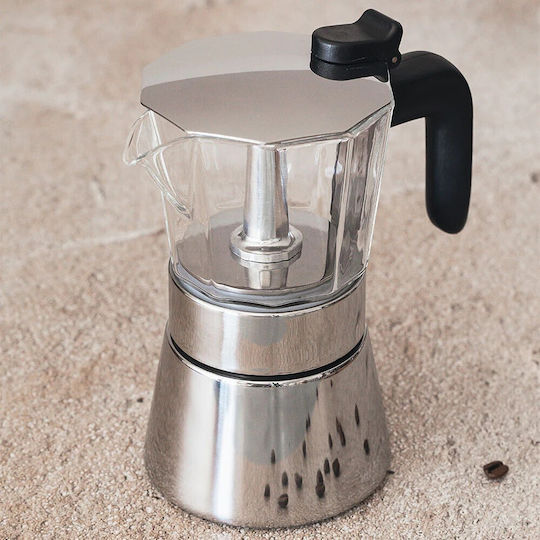Bra Ηλεκτρικό Μπρίκι Espresso 6cups Inox Καφέ