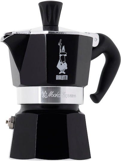 Bialetti Moka Express Μπρίκι Espresso 1cups Μαύρο